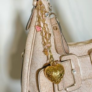 SOLD** Adorable custom love apple bottoms jeans gold heart purse chain 😍